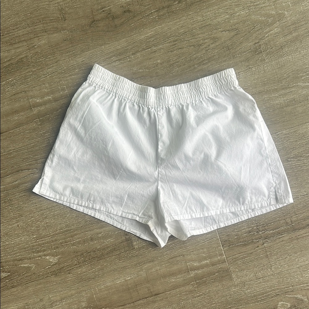 Sunday Best White Poplin Shorts